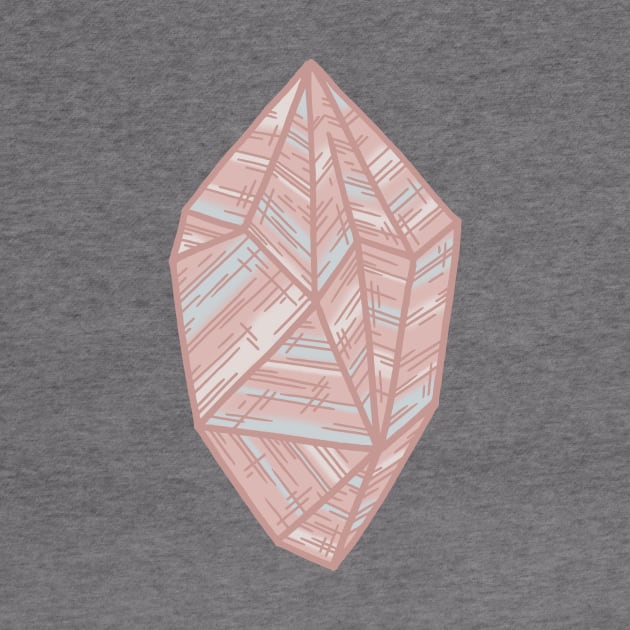 Cute Pastel Crystal - Minimalist Illustration by bblane